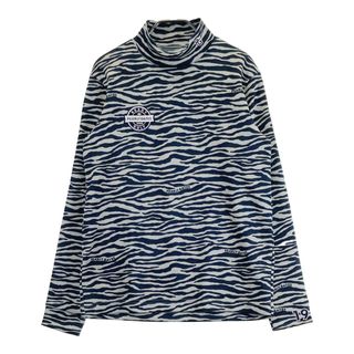 サイズ：4 PEARLY GATES パーリーゲイツ  ハイネック 長袖Tシャツ アニマル トラ 総柄 グレー系 [240101486540] ゴルフウェア メンズ ストスト(ウエア)