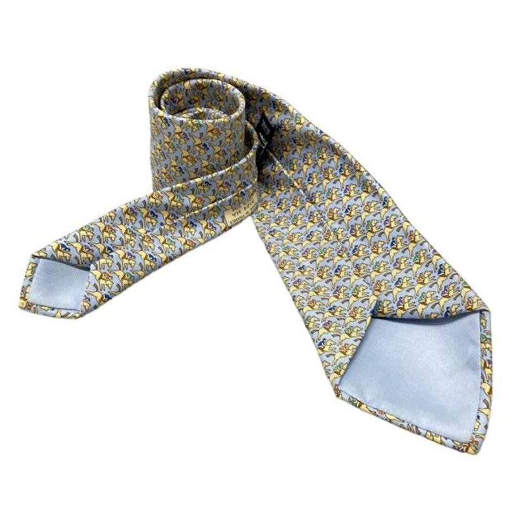 HERMES(エルメス)のHERMES(エルメス) ネクタイ メンズ - ライトブルー×マルチ 乗馬 メンズのファッション小物(ネクタイ)の商品写真