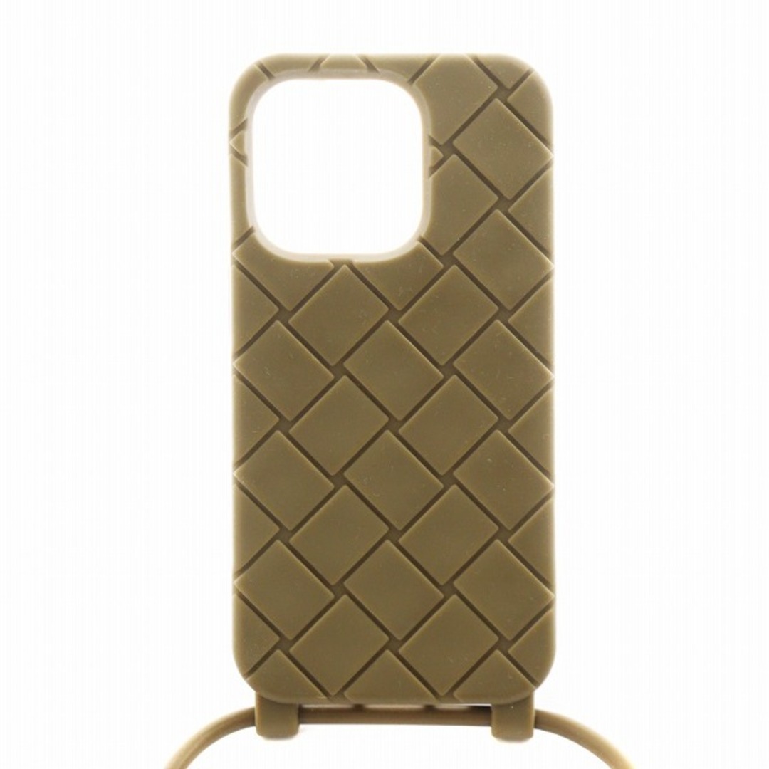 BOTTEGA VENETA イントレチャートスマホポーチ カーキ 大人気 BOTTEGA VENETA - ボッテガヴェネタ イントレチャート