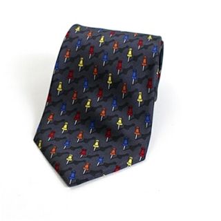 リキエルオム 未使用 シルク ネクタイ 中古 Sランク RYKIEL HOMME メンズ ビジネス タグ付き(ネクタイ)