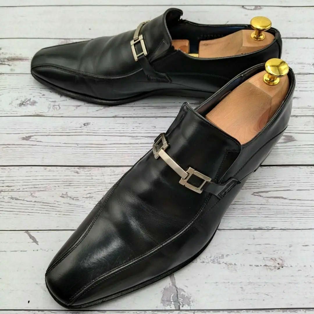 REGAL(リーガル)のREGAL　リーガル　26　ビットローファー　27FR　黒　スリッポン　銀金具 メンズの靴/シューズ(ドレス/ビジネス)の商品写真