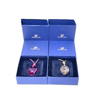 スワロフスキー(SWAROVSKI)のスワロフスキー 大粒 クリスタル ネックレス ベージュ ピンク 2点セット(ネックレス)