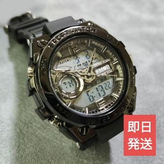 【新品】デジアナ腕時計 ブラック仕様 LIGE【ラバーバンド】デカアツ(ラバーベルト)