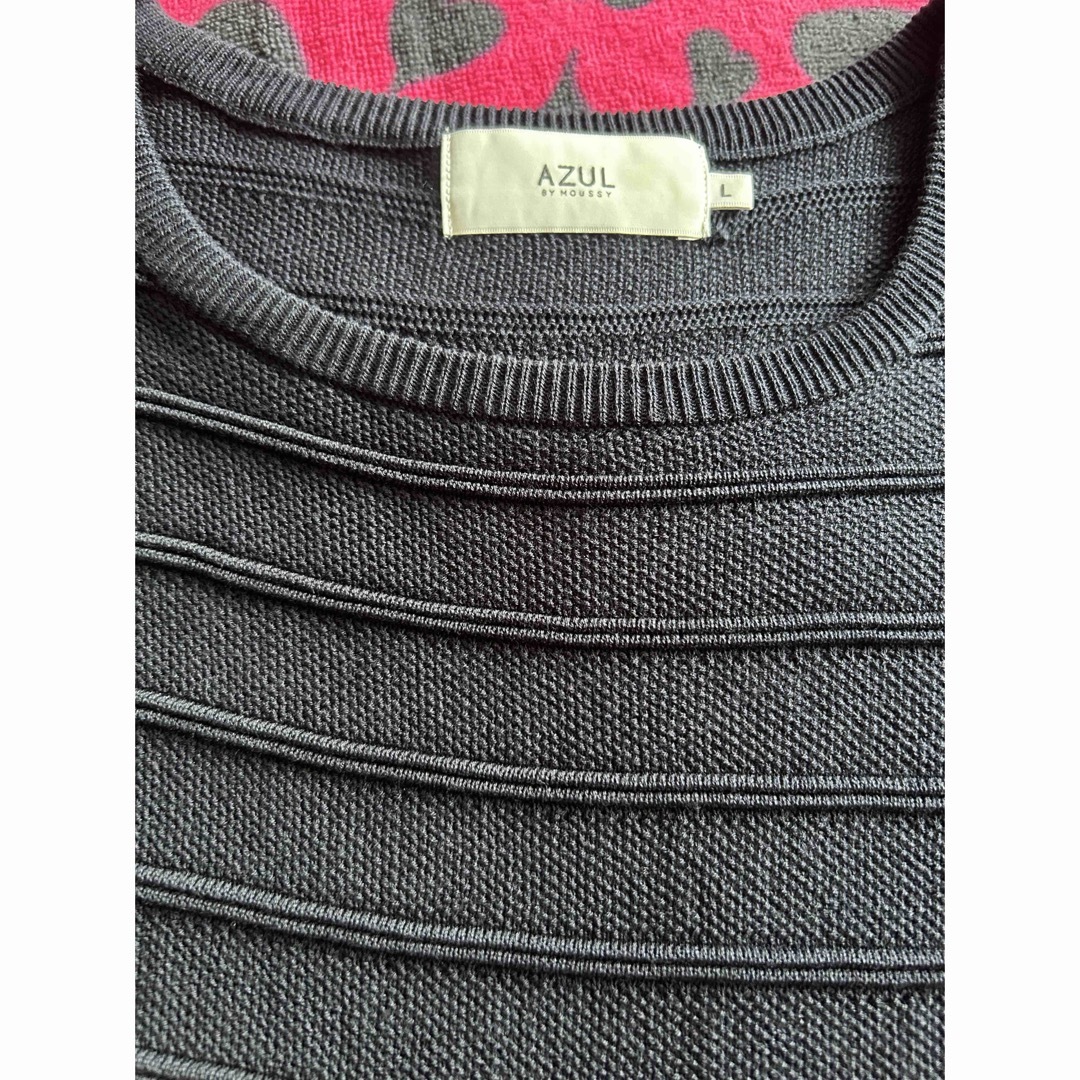 AZUL by moussy(アズールバイマウジー)のAZUL BY MOUSSY タックモスステッチニット メンズのトップス(ニット/セーター)の商品写真