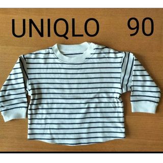 ユニクロ(UNIQLO)のUNIQLO ボーダー長袖Tシャツ 90(Tシャツ/カットソー)
