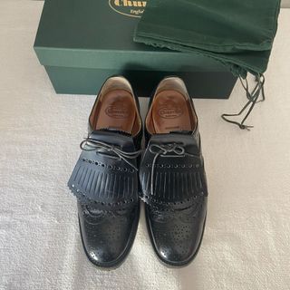 チャーチ(Church's)の稀少！キルトタン付  Church's チャーチ　黒ドレスシューズ　37.5(その他)