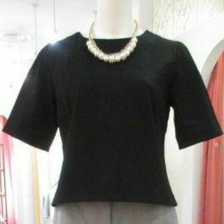 マイストラーダ(Mystrada)のMystrada  5分袖プルオーバー  黒 36/S(カットソー(長袖/七分))