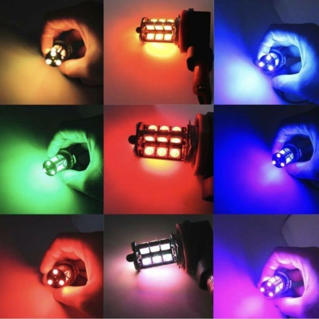 フォグランプ LED H8 H11 H16 RGB 16色切替 リモコン付き 自動車/バイクの自動車(汎用パーツ)の商品写真