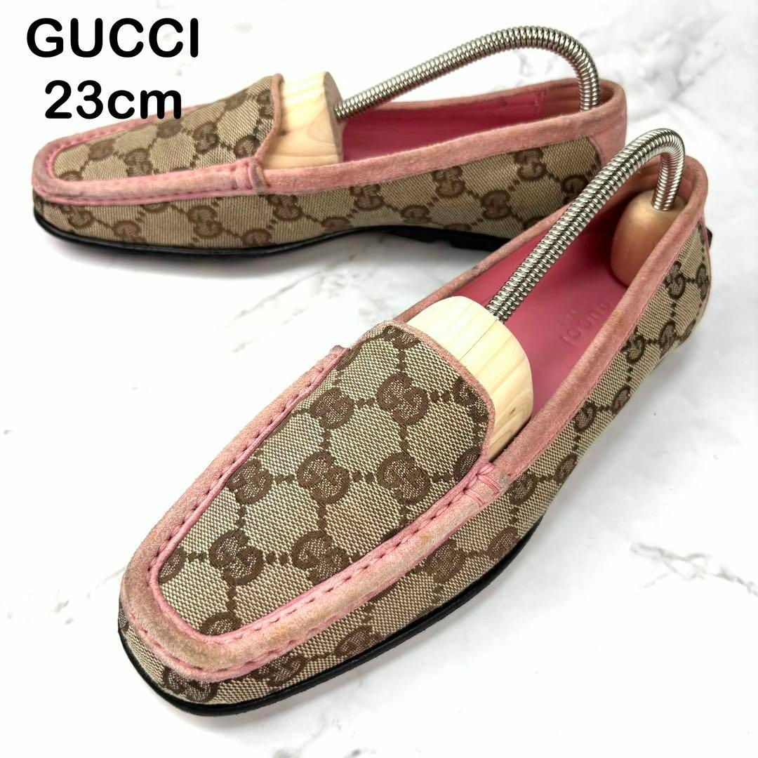 GUCCI ローファー GG柄 キャンバス GUCCI]GG柄キャンバスローファー