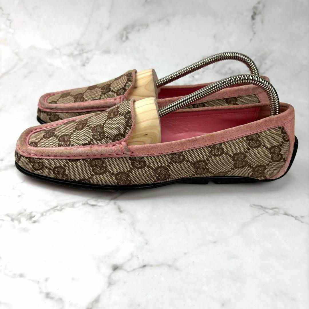 GUCCI - グッチ GUCCI ローファー スリッポン GG柄 キャンバス