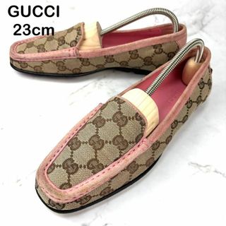 グッチ(GUCCI)の【人気】GUCCI グッチ スリッポン GG柄 キャンバス 23 ローファー(ローファー/革靴)