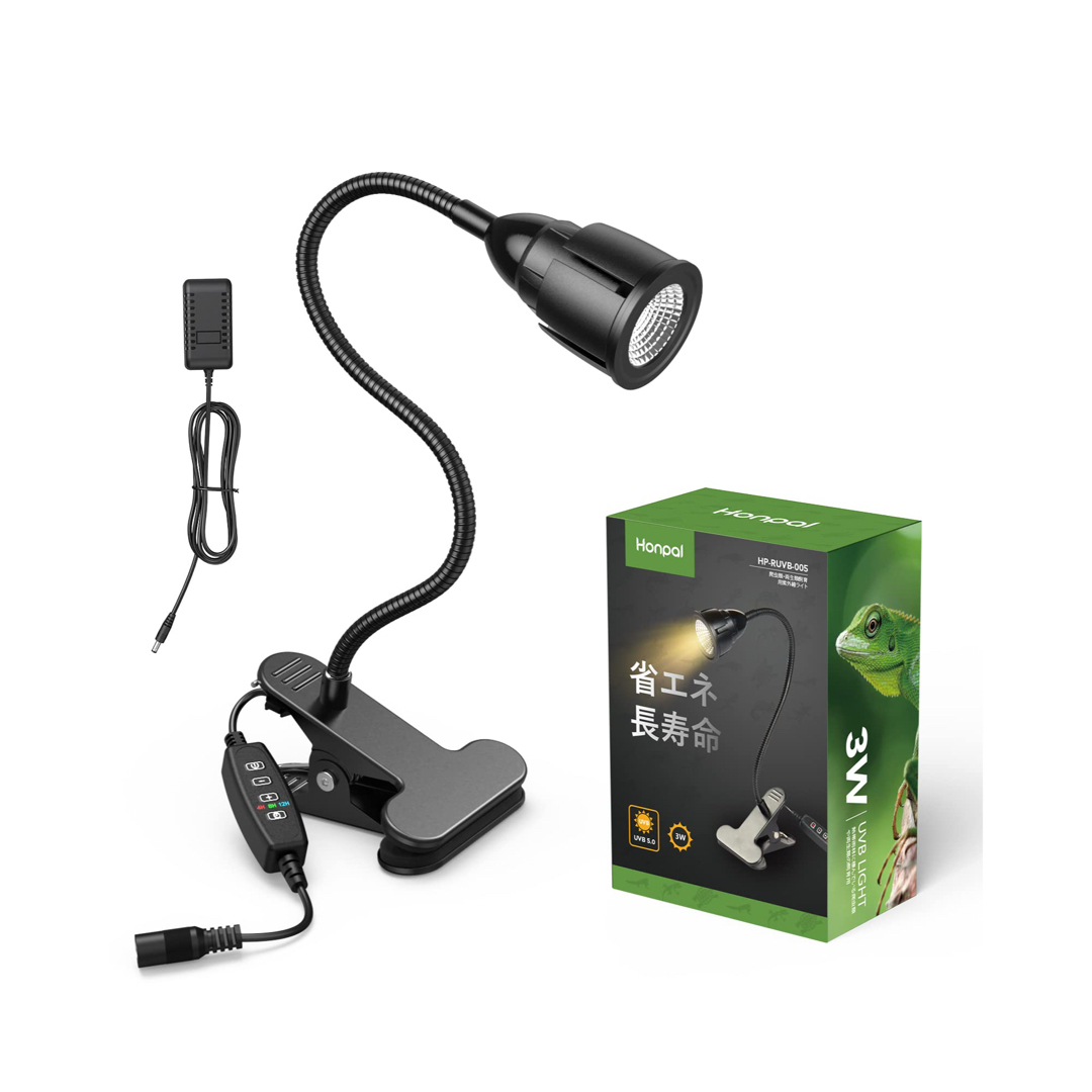 爬虫類 LED 紫外線ライト UVA UVB 3段階タイマー 爬虫類 両生類 その他のペット用品(爬虫類/両生類用品)の商品写真
