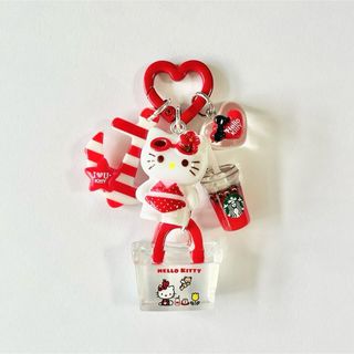ハローキティ(ハローキティ)の②猫ちゃんのウキウキ夏休み❤️ ミニじゃらキーホルダー(キーホルダー/ストラップ)