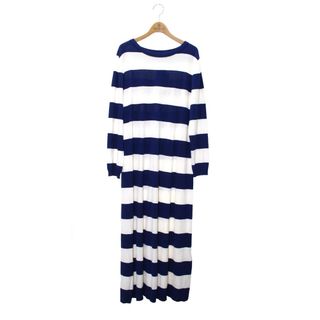 ウィークエンドマックスマーラ(Weekend Max Mara)のウィークエンドマックスマーラ 53210227 ワンピース L ブルー/ホワイト ボーダー ITT7LK1LOI6S(ひざ丈ワンピース)