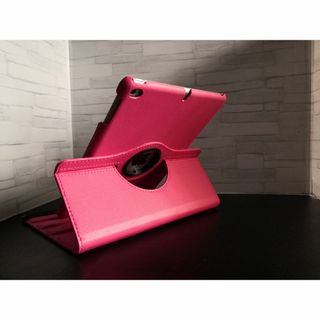 iPad 6世代/5世代/Air/Air2 ローズピンク 360度回転 ケース(iPadケース)