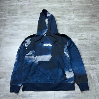 G-STAR RAW - 美品 G STAR RAW 総柄 パーカー フーディー センターロゴ L