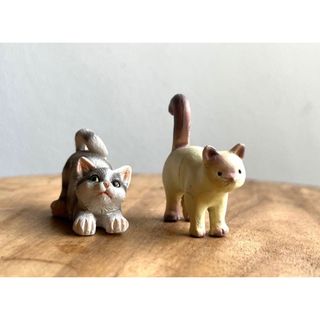 【新品】猫のメモスタンド(2つ)(置物)
