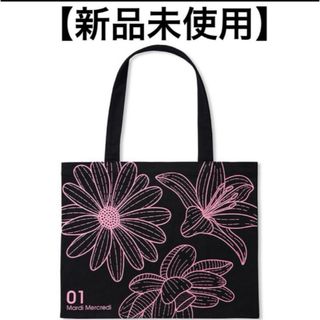 【新品未使用】Mardi Mercredi フラワー　キャンバス　トートバッグ(トートバッグ)