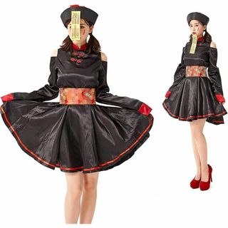 キョンシー コスプレ レディース セクシー 仮装 ハロウィン　フリーサイズ(ノーカラージャケット)