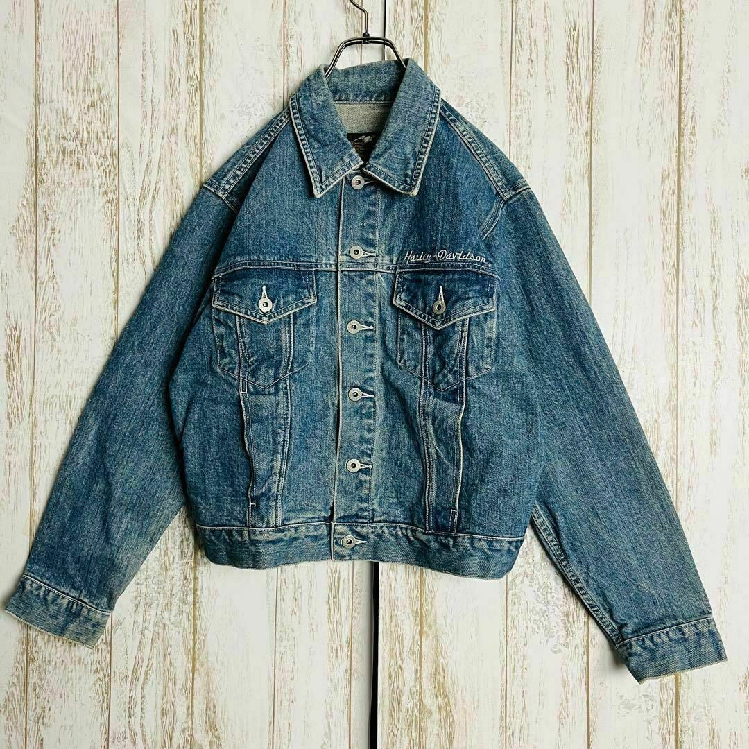 Harley-Davidson 刺繍デニムジャケット Levi's HARLEY-DAVIDSON刺繍入り デニムジャケット – 古着屋Top