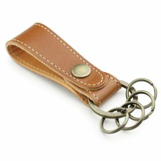 【新着商品】[アビエス] 栃木レザー キーリング 日本製 牛革 キーホルダー メ(その他)