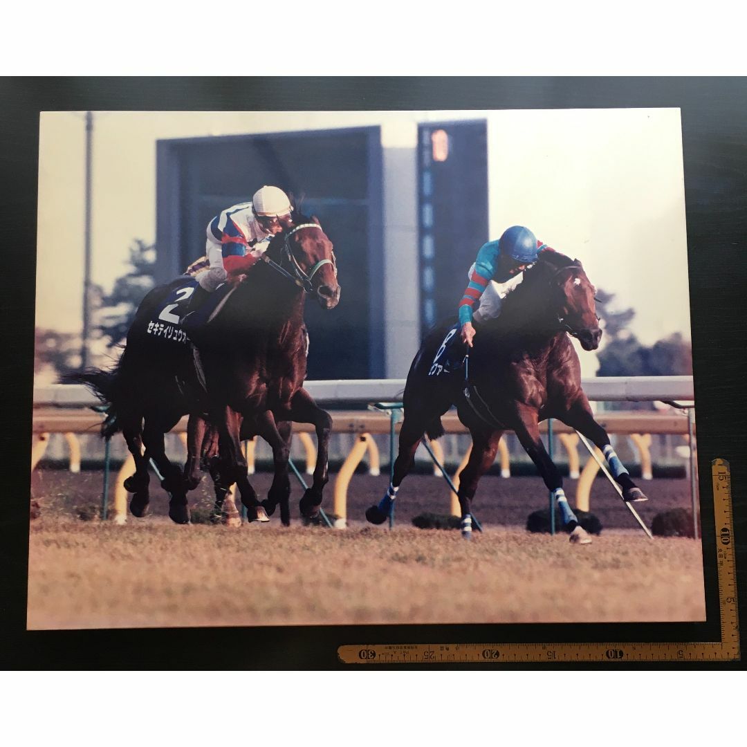競馬グッズ：ヤマニンゼファー1993年第108回天皇賞秋パネル２枚＋スカーフ１枚 エンタメ/ホビーのコレクション(ノベルティグッズ)の商品写真