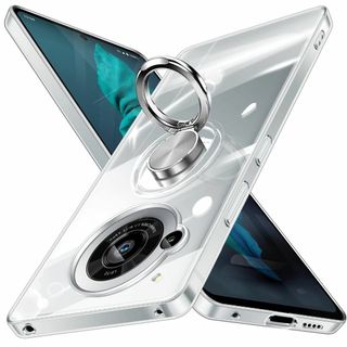 【人気商品】AQUOS R7 ケース リング 透明 SH-52C カバー aqu