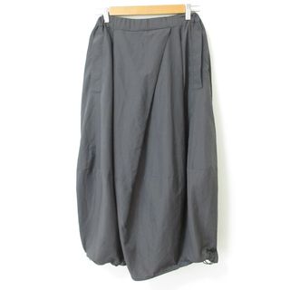 nagonstans - 美品 22SS nagonstans ナゴンスタンス MAT SHELL アシンメトリーフレアスカート サイズM グレー レディース 古着 中古 USED