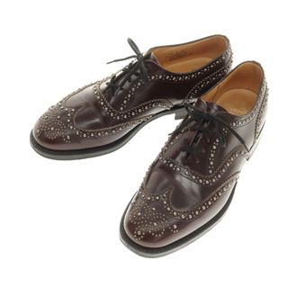 チャーチ(Church's)の【中古】チャーチ CHURCH'S BURWOOD バインダーカーフ スタッズ ドレスシューズ ダークブラウン【サイズ75F】【メンズ】(ドレス/ビジネス)