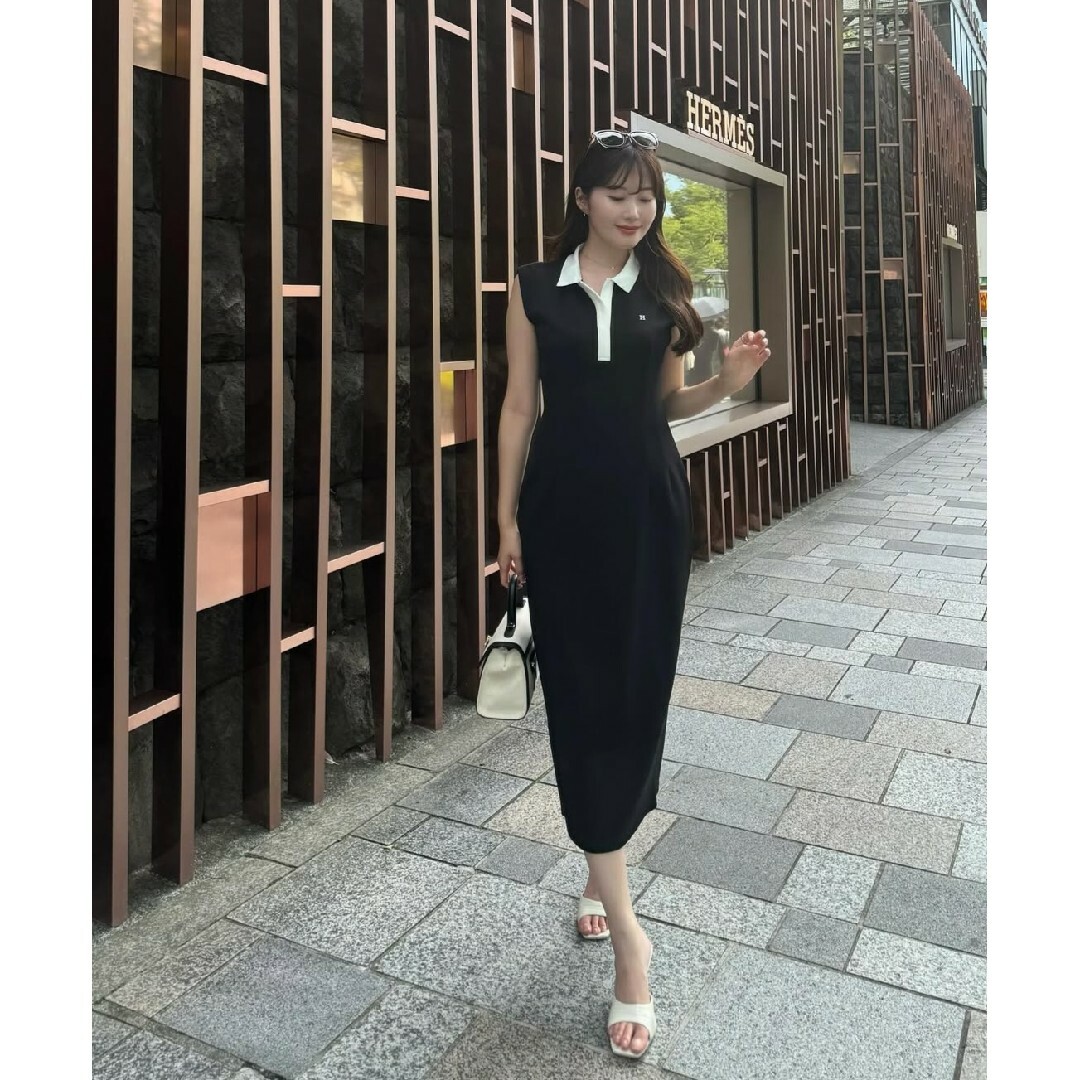 Her lip to - French Sleeve Polo Long Dress S herliptoの通販