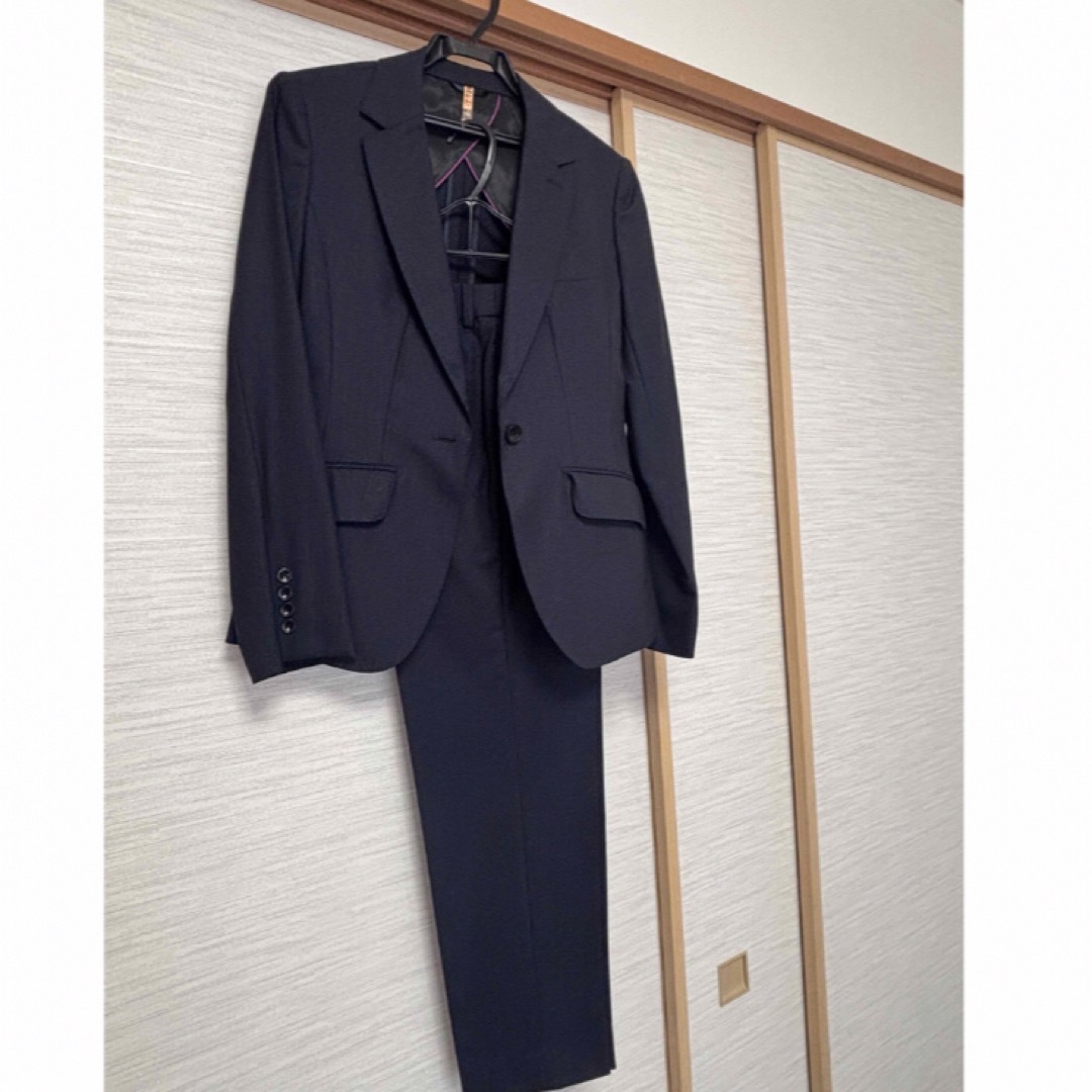 ★[美品]ヒルトンスーツ9号上下セット茶ブロックチェック◆レディース洋服の青山 y-aoyama_hj245082-c