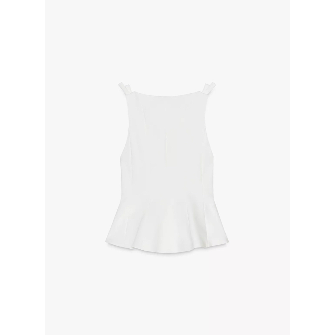 ZARA - 完売品 ZARA ぺプラムリボントップス M新品タグ付き