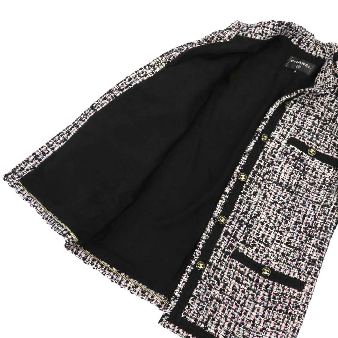 モノトーンCCマーク♡【CHANEL】シャネル ツイリー CHANEL - シャネル ココマーク ツイード スタンドカラー コート