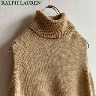 Ralph Lauren - ラルフローレン スポーツ コットン シルク タートルネック ノースリーブニット