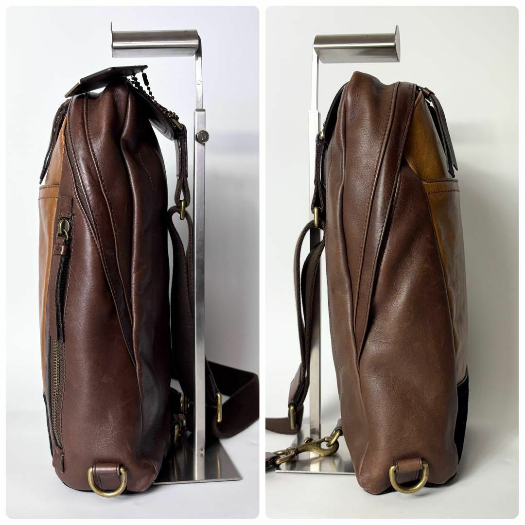COACH ボディバッグ ブラウン　コーチ COACH - コーチ ブラウン ブリーカー カラーブロック スリング