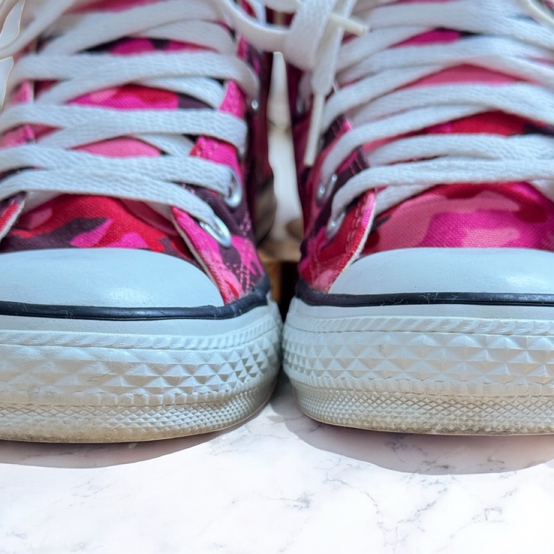 ALL STAR（CONVERSE）(オールスター)のCONVERSE ALLSTAR スニーカー 23cm ピンク 迷彩 アニマル レディースの靴/シューズ(スニーカー)の商品写真