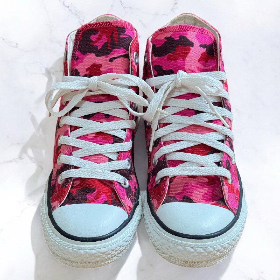 ALL STAR（CONVERSE）(オールスター)のCONVERSE ALLSTAR スニーカー 23cm ピンク 迷彩 アニマル レディースの靴/シューズ(スニーカー)の商品写真