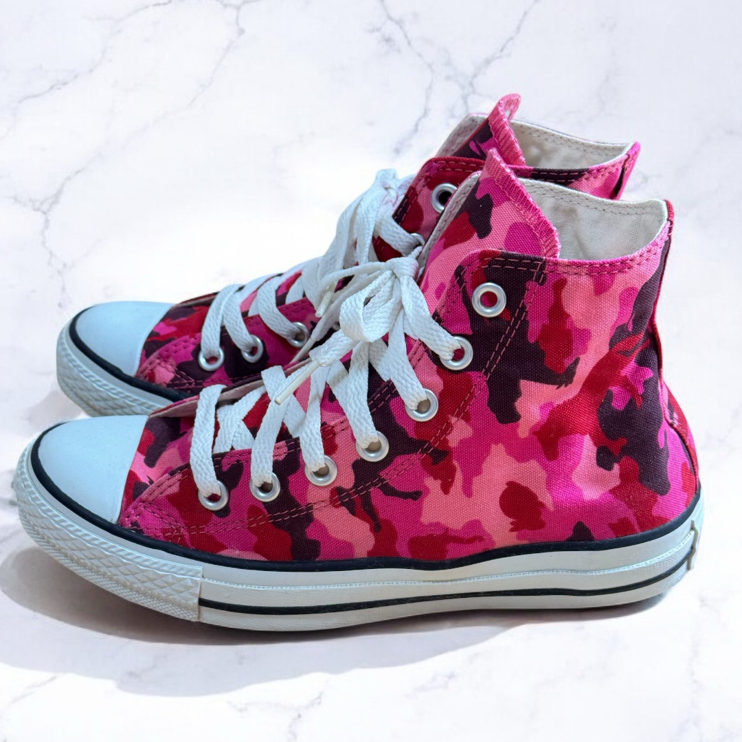 ALL STAR（CONVERSE）(オールスター)のCONVERSE ALLSTAR スニーカー 23cm ピンク 迷彩 アニマル レディースの靴/シューズ(スニーカー)の商品写真