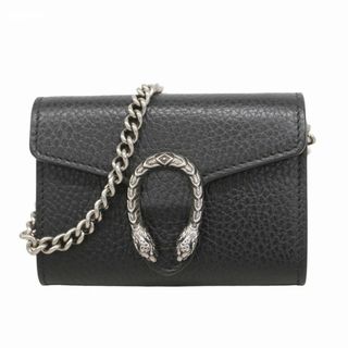 グッチ(GUCCI)の【5gb1927-h】グッチ コインケース デュオニュソス 574930 レザー ブラック シルバー金具【中古】メンズ レディース ユニセックス(コインケース)