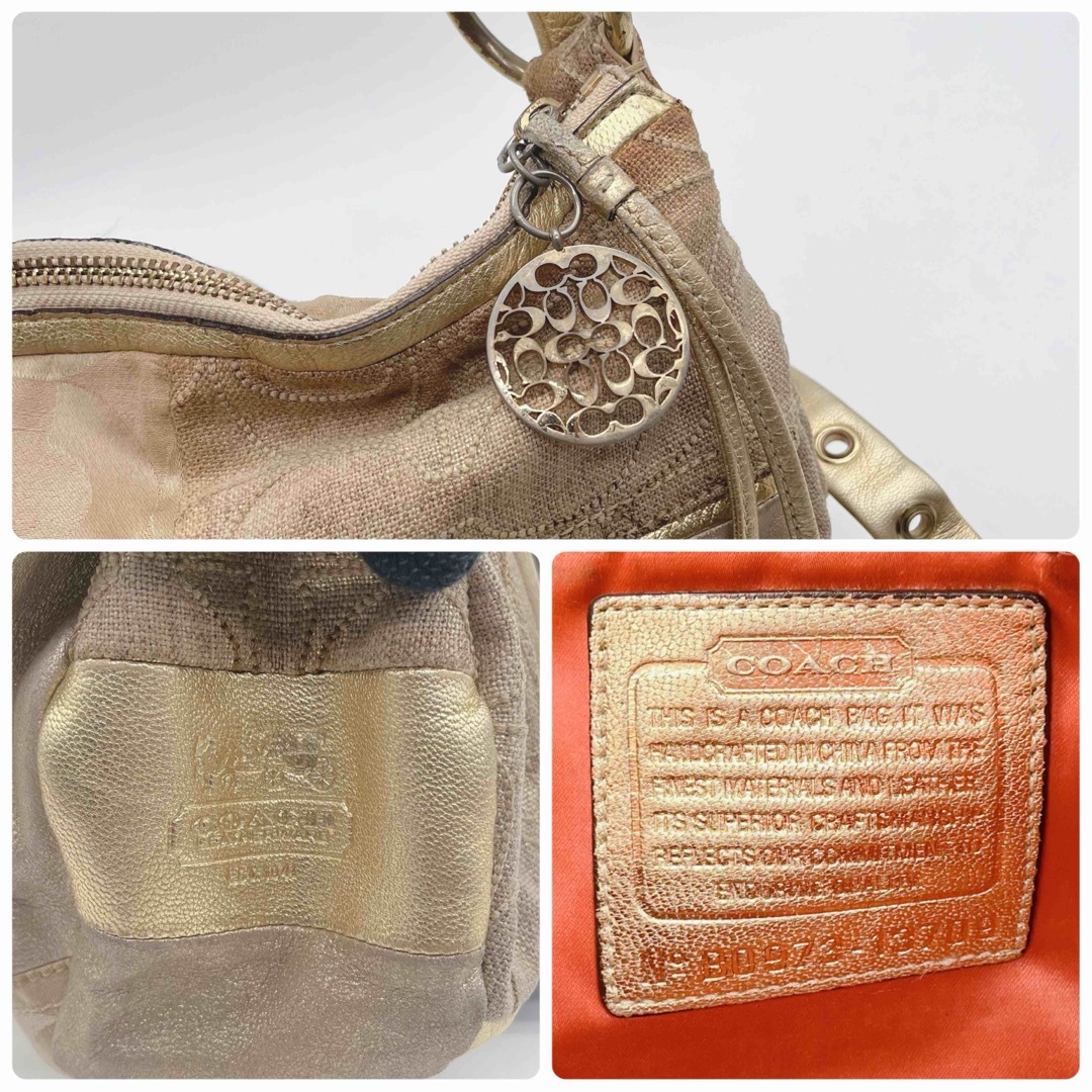 【美品☆】コーチ　COACH ハンドバッグ　オプアート　2way ショルダー COACH コーチ シグネチャー マディソン オプアート ハンドバッグ