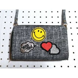 スマイリー　お財布ポシェット　ツイード　グレー　財布　ショルダーバッグ(ショルダーバッグ)