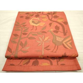平和屋着物●名門木屋太　今河織物　六通柄袋帯　花鳥文　正絹　逸品　CAAU5649ak(帯)