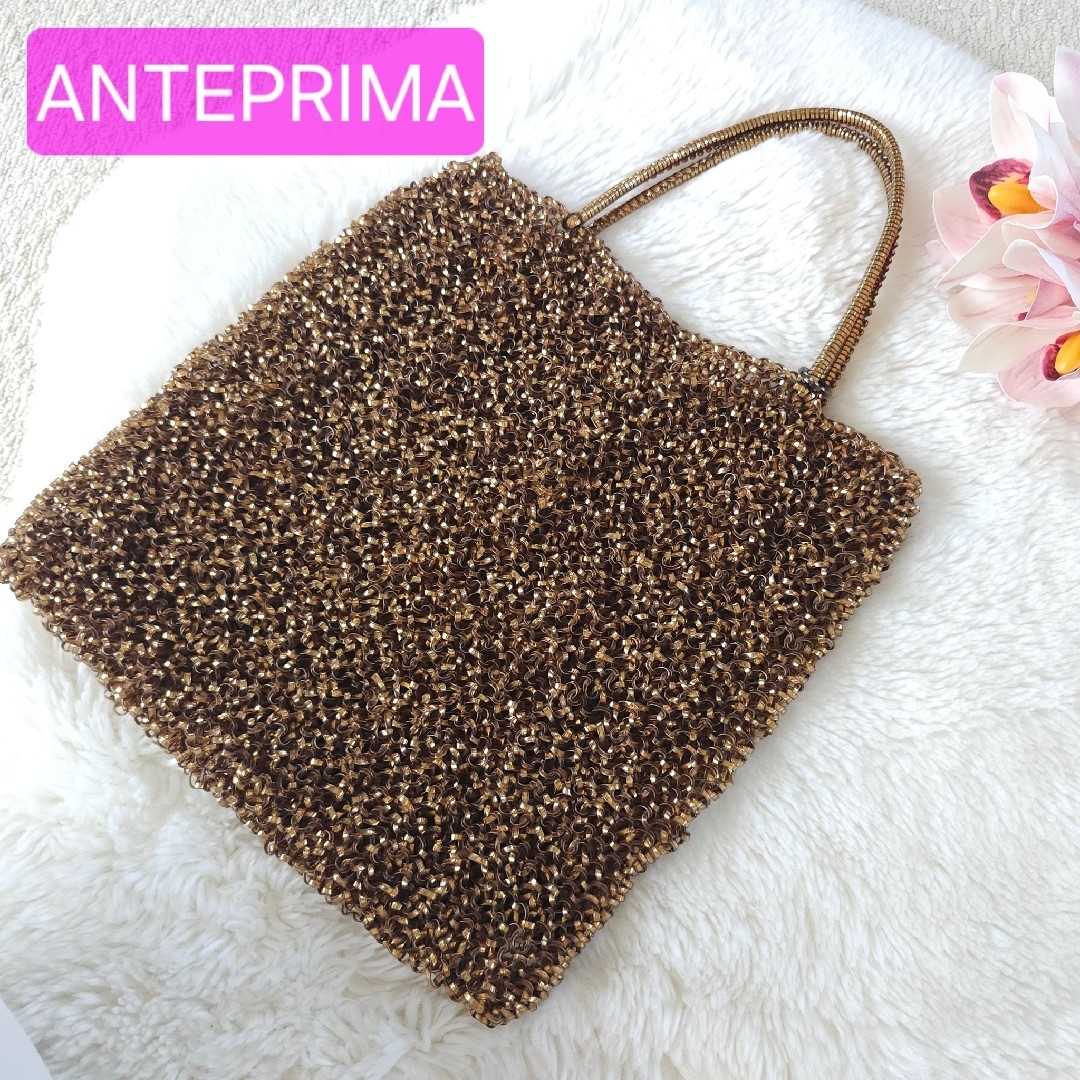 ANTEPRIMA(アンテプリマ)のANTEPRIMA ブロンズカラーワイヤーバッグ 肩掛け可能 レディースのバッグ(ハンドバッグ)の商品写真