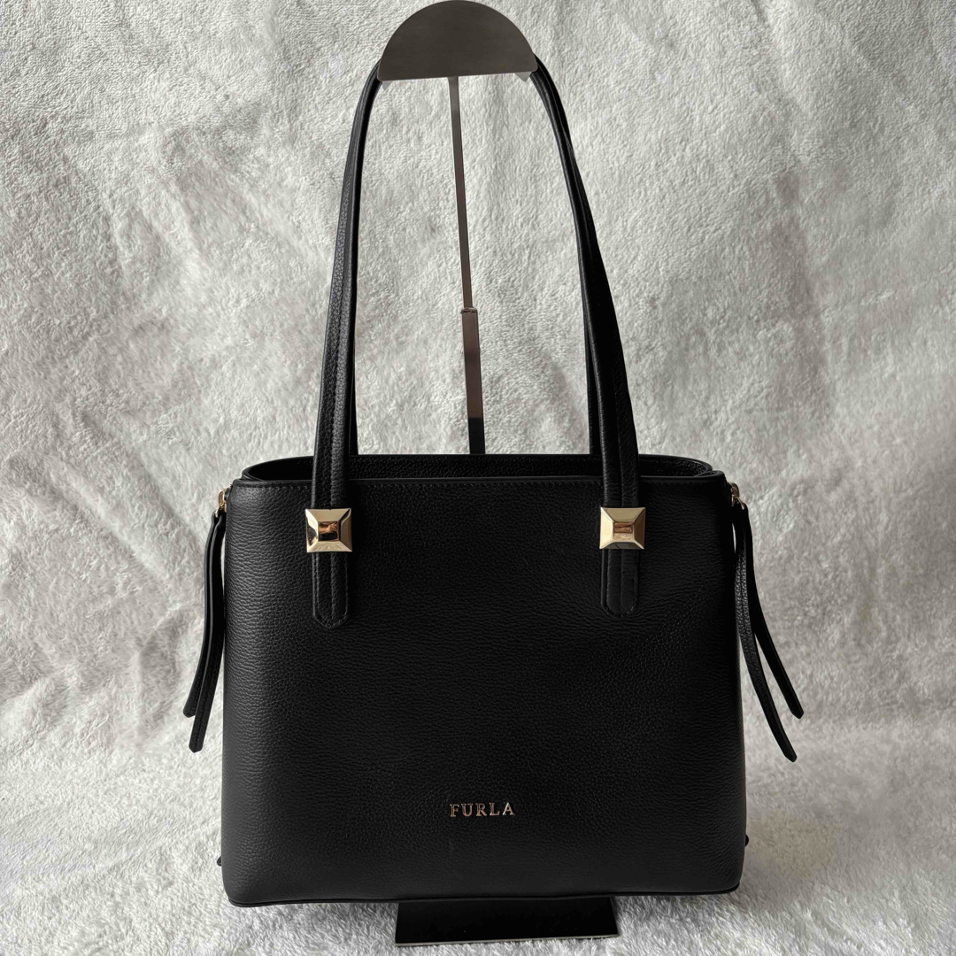 【ララさま】FURLA トートバッグ 黒 レザー FURLA - ✨美品✨ FURLA フルラ レザー トートバッグ ブラック