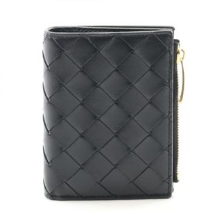 ボッテガヴェネタ(BOTTEGA VENETA)のボッテガヴェネタ BOTTEGA VENETA イントレチャート 二つ折り財布 財布 レザー メンズ レディース ブラック系 742330VCPP38425 【新品】(財布)