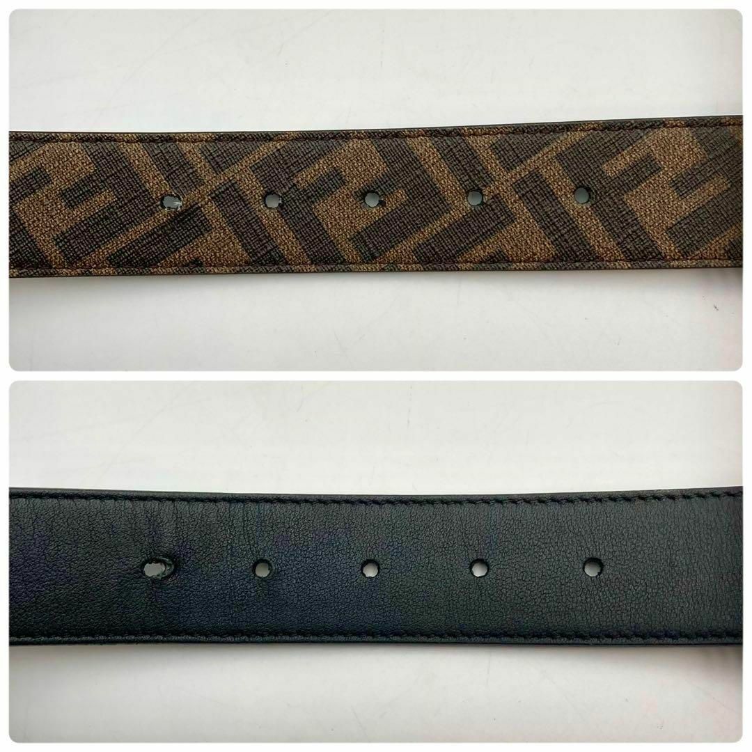 ★【FENDI】★FFスクエア リバーシブル レザーベルト★ FENDI - 現行！極美品✨FENDI FFスクエアベルト 黒 レザー