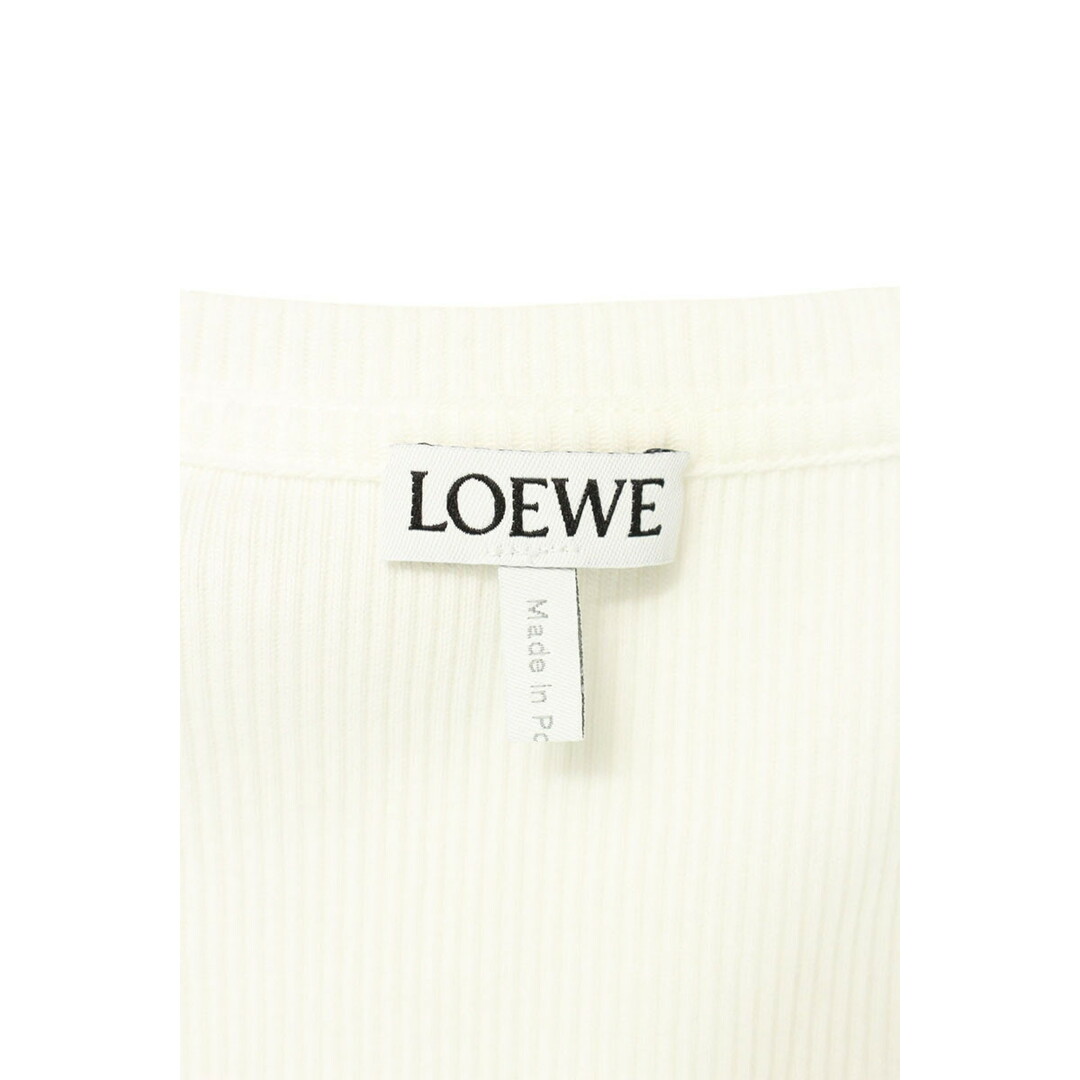 正規品 LOEWE ロエベ リブ　タンクトップ XSサイズ LOEWE】リブニット コットン タートルネックタンクトップ (LOEWE