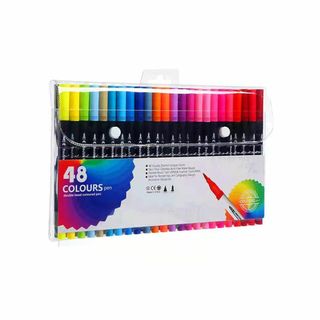 【数量限定】水彩ペン 12、24、48色セット セット カラー筆 水性 イラスト(その他)