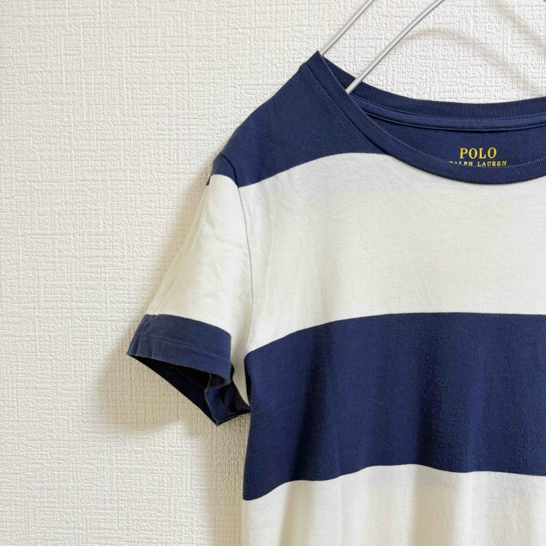 [POLO RALPH LAUREN] ネイビーホワイト ボーダーニットワンピ POLO RALPH LAUREN - ポロラルフローレン ワンピース コットン
