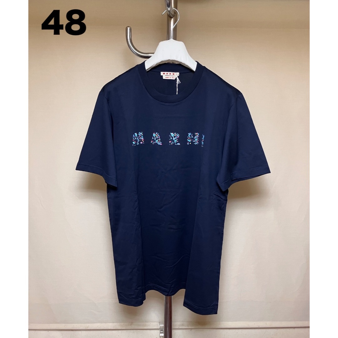 MARNI(マルニ)の新品 48 24ss MARNI ブランドロゴTシャツ ネイビー 17950 メンズのトップス(Tシャツ/カットソー(半袖/袖なし))の商品写真